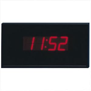 4 Digit Electronic Wall Mounted Digital Clock Size: 8 H x 15 W x 2 D, Frame Finish:...