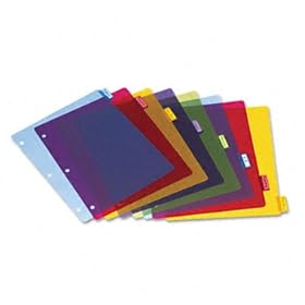 Poly Index Dividers, Letter, Assorted, 8-Tabs/Set, 4 Sets/Pack