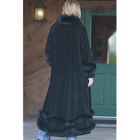 Women's Cashmere Blend Coat with Fox Trim