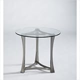 IMAGE OF NYC End Table Metal Finish: Platinum