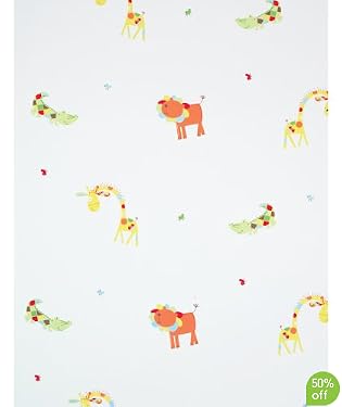 Fun at the Zoo vinyl wallpaper