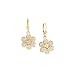 14K Two Tone Gold ''Diamond Cut'' Filigree Daisy Earrings