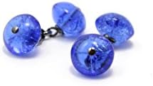 Vintage Electric Blue Crystal Cufflinks