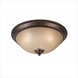 IMAGE OF Triarch 31406-17 Costa Flush Mount Ceiling Light, English Bronze