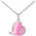 Pink Heart Peace Sign Necklace