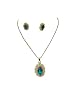 Special Gift Idea-3pc Set Pendants Necklace Turquoise Blue Gemstone Fashion Jewelry