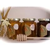 Honey 3 Jar Assortment - Star Thistle, Lavender, Napa Valley Wildflower - in 8oz. Hexagonal Glass Jars