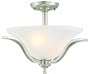 Design House 515593 Ironwood ES 2-Light Semi Flush Ceiling Mount, 11.5-Inch by 16.75-Inch, Satin Nickel
