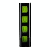 Cyan Design 00910 Black and Green 15.63" Large Black And Green Chiseled Square Vase