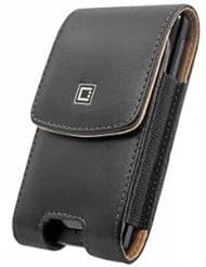 Single Detail Page Misc: Leather Case Vertical Removable Clip Black For Motorola Cliq XT