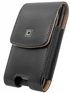 Leather Case Vertical Removable Clip Black For Nokia E5
