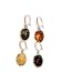 Sterling Silver Butterscotch Color Amber Earrings