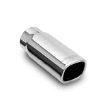 Magnaflow Polished Stainless Steel Exhaust Tip Single Wall Tip Rectangle Angle Cut- 2.25 inlet x 2.5 x 2.7 tip- 7.5 length