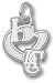 Los Angeles Clippers Solid Sterling Silver ''I Heart'' Basketball Logo 1/2'' Pendant