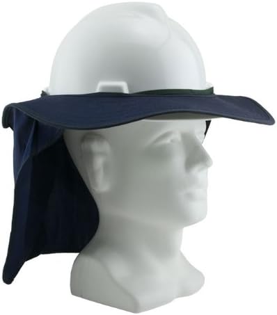 Brim N' Shade Hard Hat Shade Cotton Navy Blue Wide Brim One Size UPF 50+ AUBNSNV