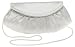 La Regale Gathered Satin Half Moon Clutch
