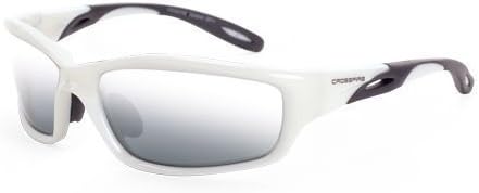 Crossfire 2243 Infinity Safety Glasses Silver Mirror Lens - Pearl White Frame by Crossfire Safety Eyewear