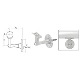 Buy CRL Mill Aluminum 2-Way Adjustable Wall Mounted Hand Railing Bracket for 1-1 2,... by CR Laurence