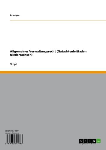 Allgemeines Verwaltungsrecht (Gutachtenleitfaden Niedersachsen) (German Edition)