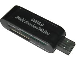 USB2.0 All-in-One Card Reader SD, SDHC, MS Pro Duo, MicroSD by Pexell