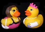 Set of 2 Girl Rubber Ducks