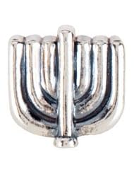Kera Sterling Silver Menorah Slider Bead