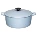 Le Creuset Cast Iron Round Casserole, Satin Blue, 24 cm