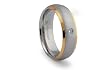 Gold Plated Stainless Steel Ring with CZ