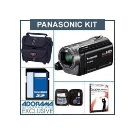 Panasonic HC-V500M HD Camcorder, 16GB Flash Memory, Black - Bundle - with 16GB SD Memory Card, Camcorder Case, Digital Lens Cleaning Kit, Class On Demand Training DVD