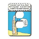 Londons Times Religion Heaven Hell Cartoons - Moses Tolerates God s Humor - Light Switch Covers - 2 plug outlet cover