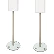 2 St�ck Lautsprecherst�nder Surround Boxenst�nder Rack aus Alu Glas mit Kabelkanal