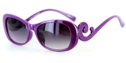 "Waikiki" Vintage-Inspired Sunglasses (Purple w/ Smoke Lens)