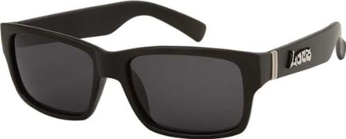 LOCS Black 910 Flat Retro Style Sunglasses + Free Micro Fiber Bag