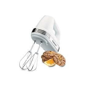Cuisinart HM-70 Power Advantage 7-Speed Hand Mixer, Stainless and White
