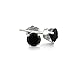 1ct tw. Black Diamond Stud Earrings set in White Gold