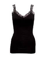 Ladies Lace Trimmed Tank Top , Multiple Colors Available