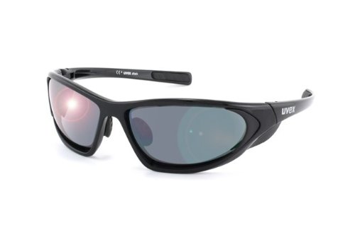 UVEX Fahrradbrille Sportbrille attack black shiny
