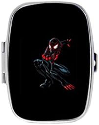 lack Spiderman S Custom Silver Stylish, slim design Pill Box Holder，rectangle Medicine Vitamin Organizer Pill case