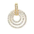 14K YELLOW GOLD AND CZ CIRCULAR PENDANT 3.80CTW FITS 2MM