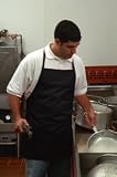 Nylon Bib Apron (Black) Lot of 12