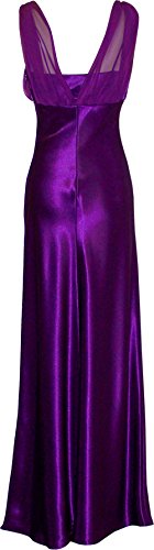 Satin Chiffon Holiday Bridesmaid Long Formal Gown Crystals Junior Plus