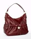 Michael Kors Prescott Leather Large Shoulder Bag ~ Deep Red