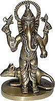 India Statues God Ganesha in Blessing Posture 3 x 2 x 5.25
