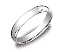 14k White Gold 4mm Comfort Fit Men's Wedding Band