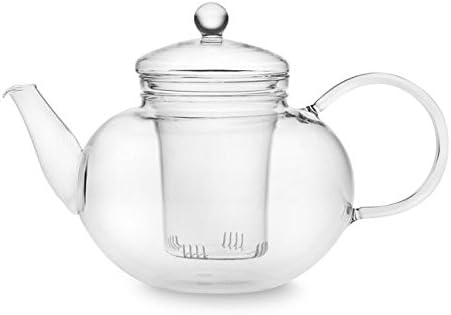 UEndure Tea Infuser Glass Teapot for Loose Leaf Tea, Tea Kettle with Strainer, Perfect for High Tea or an Afternoon Tea Party, Great with Green, Rooibos &amp; Herbal Teas, 27 oz