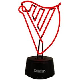Guinness Beer Harp Desktop Neon Light Dorm Lamp