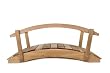 3' Western Red Cedar Wood Garden Bridge with Rails