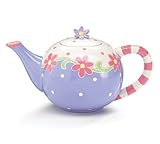Whimsical Spring Flower Teapot Adorable Kitchen And Dining Decor