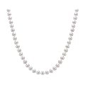 Klassische 925 Sterling Silber S��wasser-Perlen Damen - Halskette Creme 6.0-6.5mm