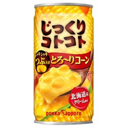 ポッカサッポロ じっくりコトコト つぶ入りとろ～りコーン 缶190g×30本入